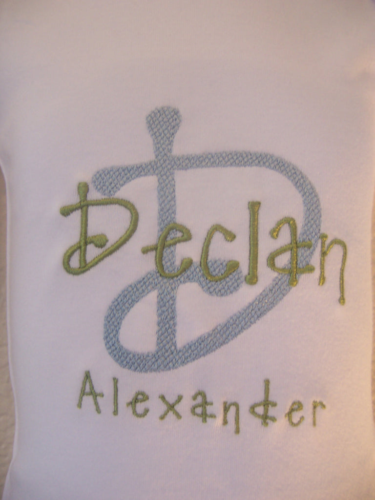 Personalized Coming Home Oufit, Take Home From Hospital Outfit, Layette Gown, or one piece and Hat Set, Boys Coming Home outfit