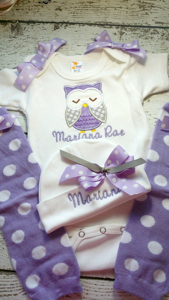 Personalized Take Home Oufit, Take Home From Hospital set, Gown, legwarmers and Hat Set, Girls Coming Home Outfit, ,